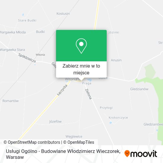 Mapa Usługi Ogólno - Budowlane Włodzimierz Wieczorek