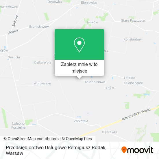 Mapa Przedsiębiorstwo Usługowe Remigiusz Rodak