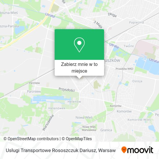 Mapa Usługi Transportowe Rososzczuk Dariusz