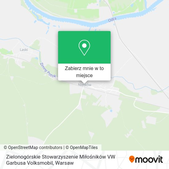 Mapa Zielonogórskie Stowarzyszenie Miłośników VW Garbusa Volksmobil