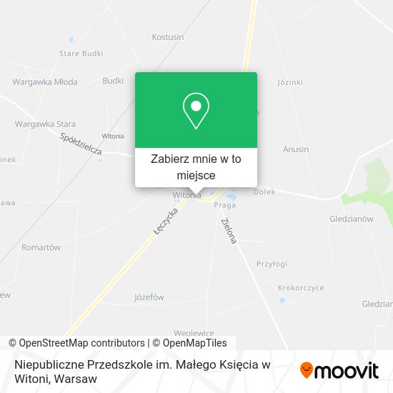 Mapa Niepubliczne Przedszkole im. Małego Księcia w Witoni