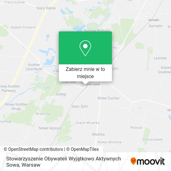 Mapa Stowarzyszenie Obywateli Wyjątkowo Aktywnych Sowa