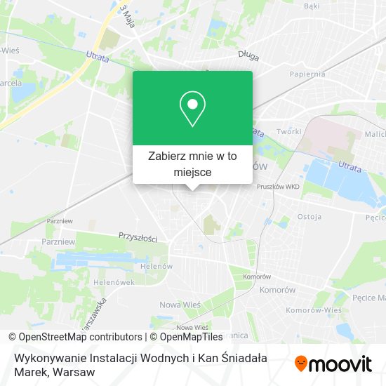 Mapa Wykonywanie Instalacji Wodnych i Kan Śniadała Marek