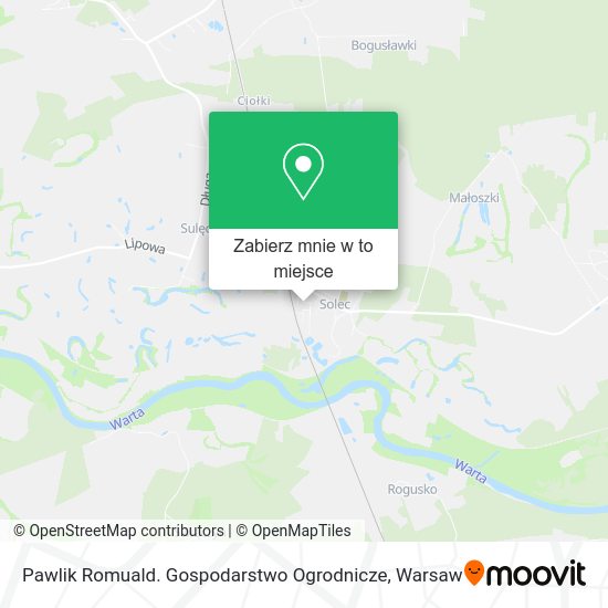 Mapa Pawlik Romuald. Gospodarstwo Ogrodnicze