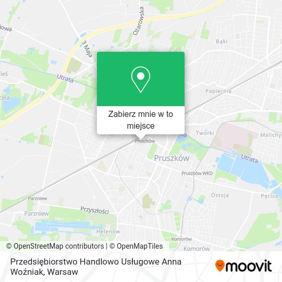 Mapa Przedsiębiorstwo Handlowo Usługowe Anna Woźniak