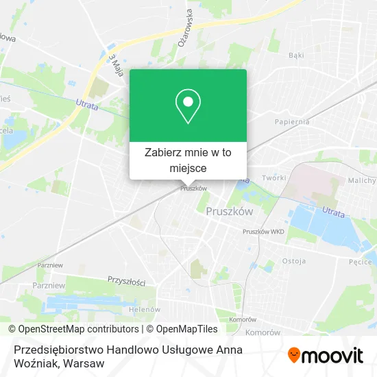 Mapa Przedsiębiorstwo Handlowo Usługowe Anna Woźniak