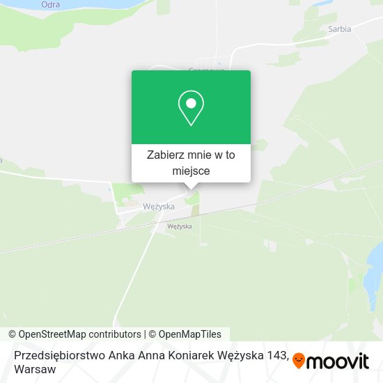 Mapa Przedsiębiorstwo Anka Anna Koniarek Wężyska 143