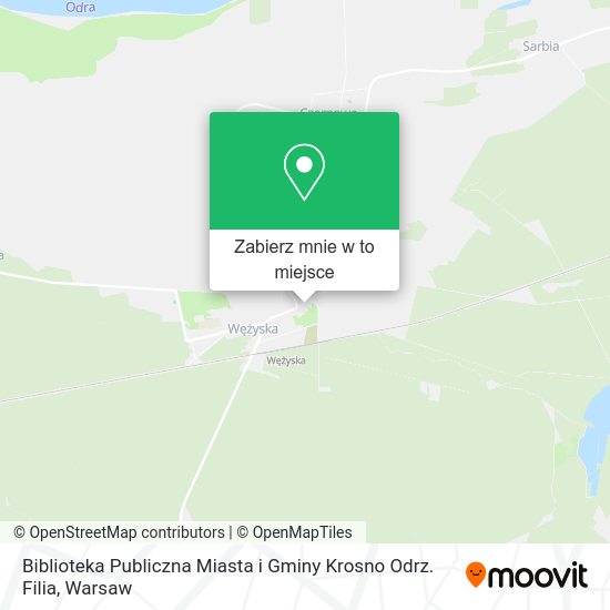 Mapa Biblioteka Publiczna Miasta i Gminy Krosno Odrz. Filia