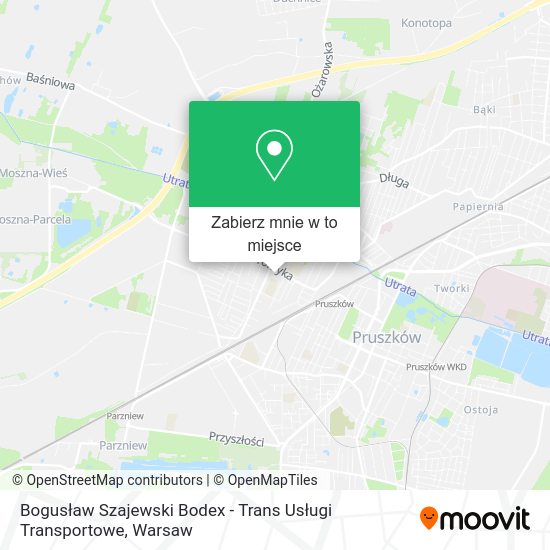 Mapa Bogusław Szajewski Bodex - Trans Usługi Transportowe