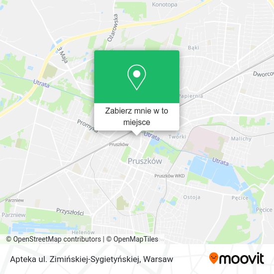 Mapa Apteka ul. Zimińskiej-Sygietyńskiej