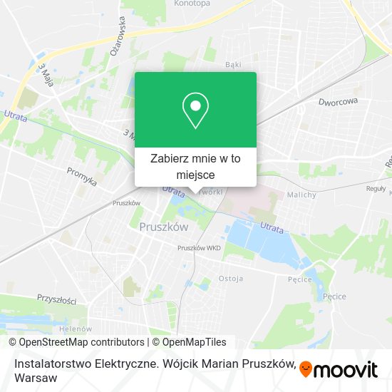 Mapa Instalatorstwo Elektryczne. Wójcik Marian Pruszków