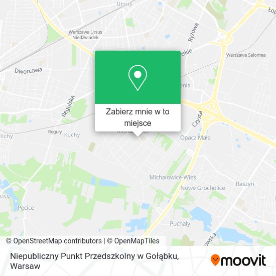 Mapa Niepubliczny Punkt Przedszkolny w Gołąbku