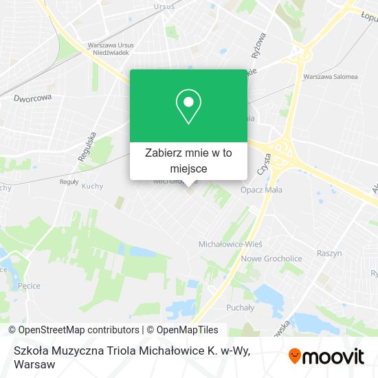 Mapa Szkoła Muzyczna Triola Michałowice K. w-Wy