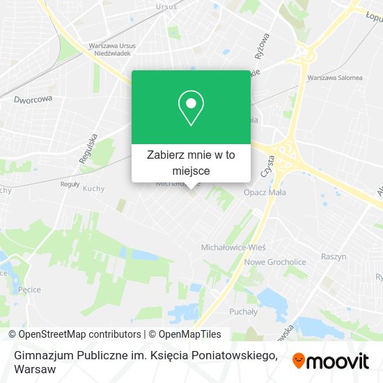 Mapa Gimnazjum Publiczne im. Księcia Poniatowskiego