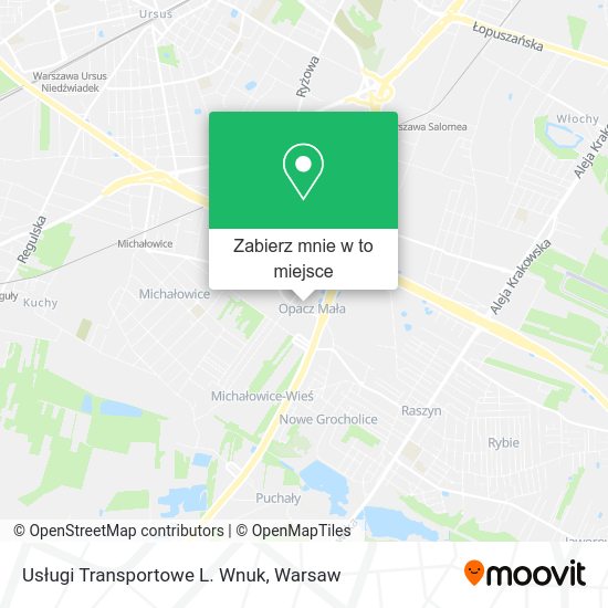 Mapa Usługi Transportowe L. Wnuk