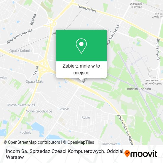 Mapa Incom Sa. Sprzedaz Czesci Komputerowych. Oddzial