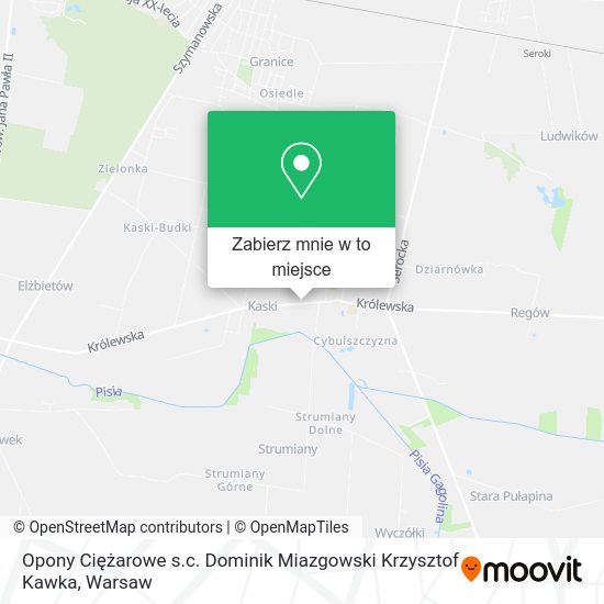 Mapa Opony Ciężarowe s.c. Dominik Miazgowski Krzysztof Kawka