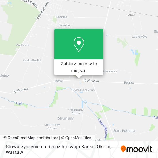 Mapa Stowarzyszenie na Rzecz Rozwoju Kaski i Okolic