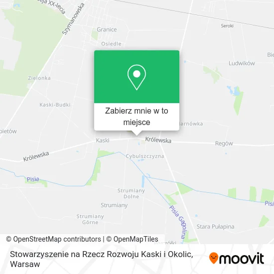 Mapa Stowarzyszenie na Rzecz Rozwoju Kaski i Okolic