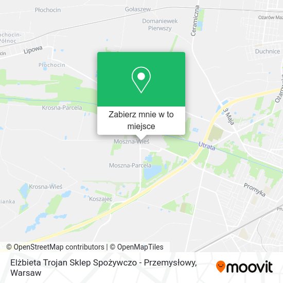 Mapa Elżbieta Trojan Sklep Spożywczo - Przemysłowy