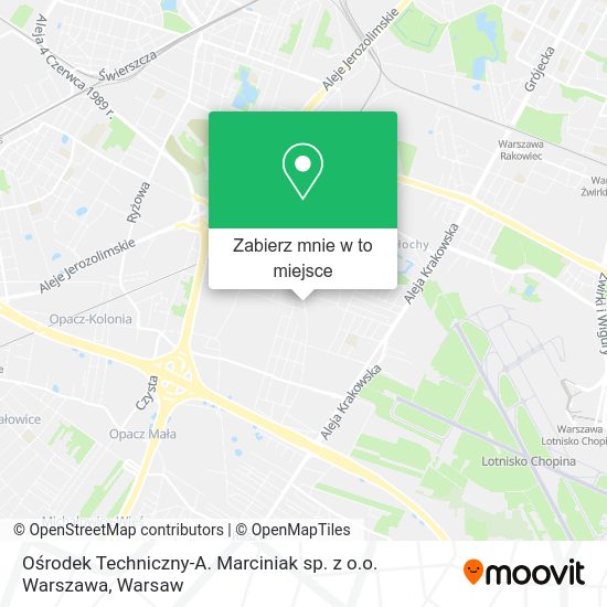 Mapa Ośrodek Techniczny-A. Marciniak sp. z o.o. Warszawa