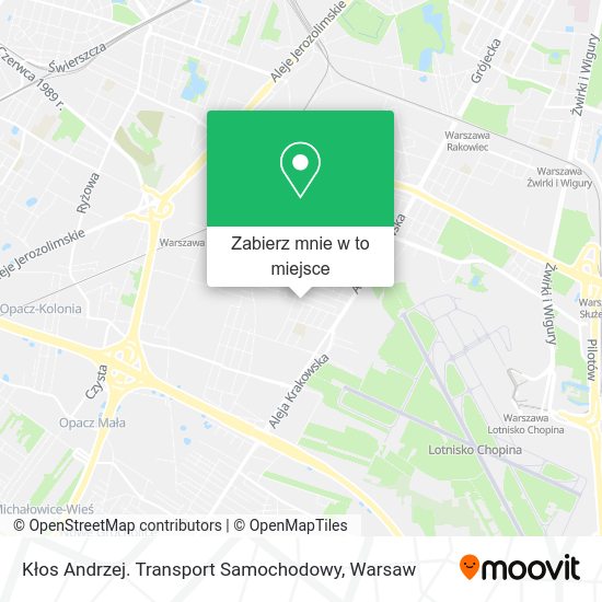 Mapa Kłos Andrzej. Transport Samochodowy