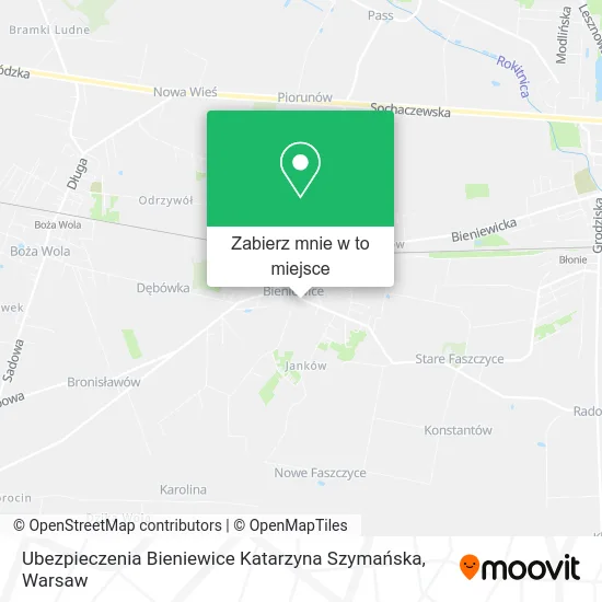 Mapa Ubezpieczenia Bieniewice Katarzyna Szymańska