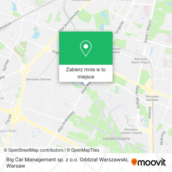 Mapa Big Car Management sp. z o.o. Oddział Warszawski