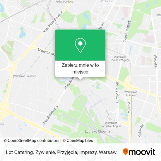 Mapa Lot Catering. Żywienie, Przyjęcia, Imprezy