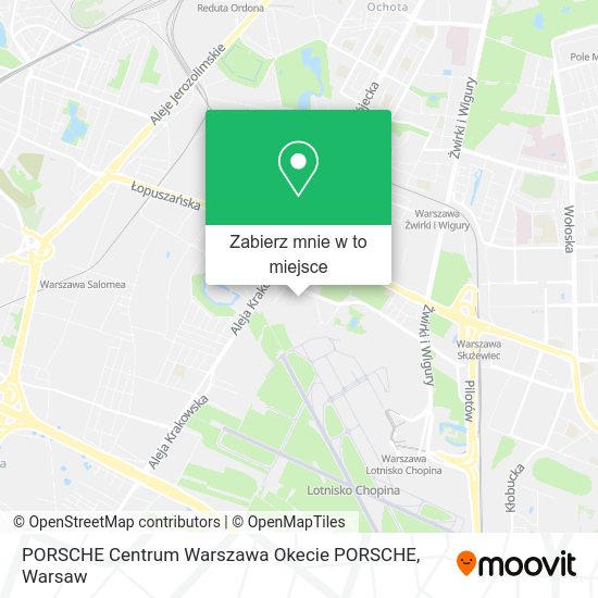 Mapa PORSCHE Centrum Warszawa Okecie PORSCHE