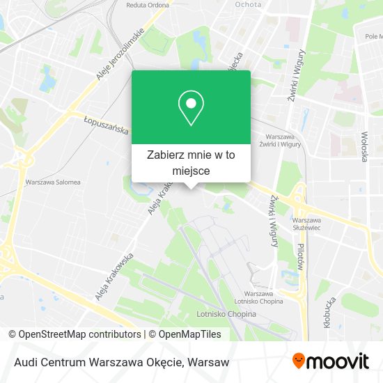 Mapa Audi Centrum Warszawa Okęcie