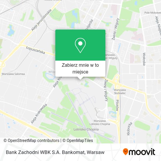 Mapa Bank Zachodni WBK S.A. Bankomat