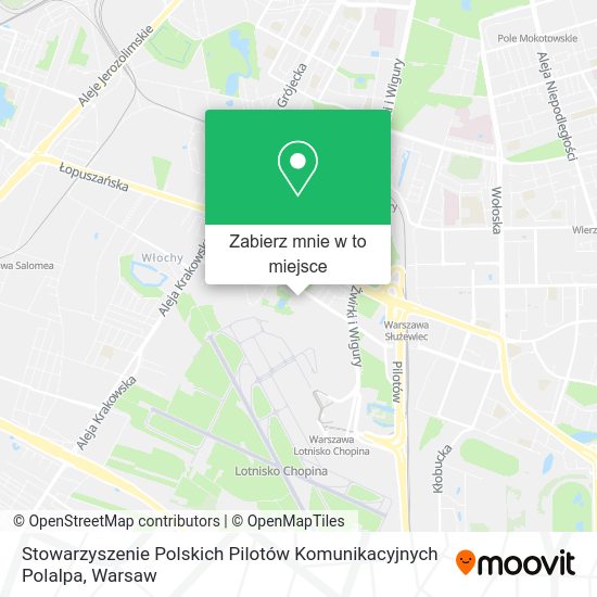 Mapa Stowarzyszenie Polskich Pilotów Komunikacyjnych Polalpa