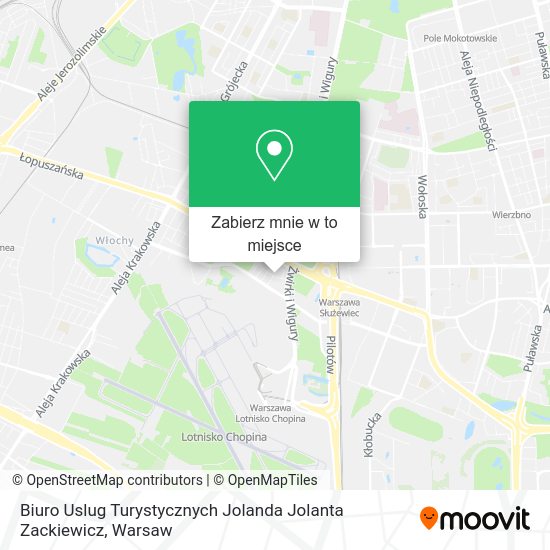 Mapa Biuro Uslug Turystycznych Jolanda Jolanta Zackiewicz