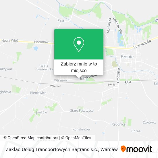 Mapa Zakład Usług Transportowych Bajtrans s.c.