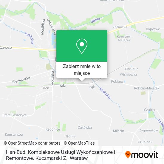 Mapa Han-Bud. Kompleksowe Usługi Wykończeniowe i Remontowe. Kuczmarski Z.