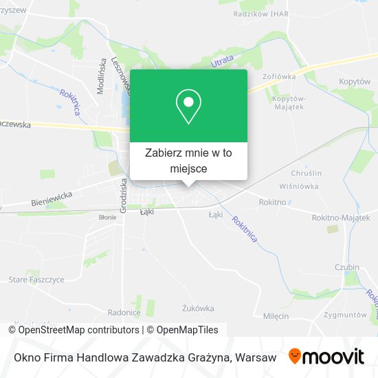 Mapa Okno Firma Handlowa Zawadzka Grażyna