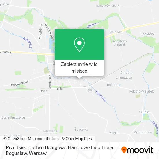 Mapa Przedsiebiorstwo Uslugowo Handlowe Lido Lipiec Boguslaw