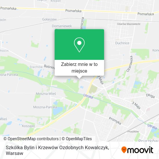 Mapa Szkólka Bylin i Krzewów Ozdobnych Kowalczyk