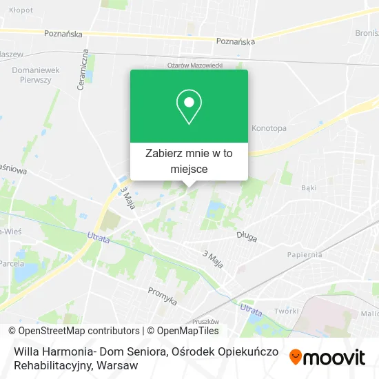 Mapa Willa Harmonia- Dom Seniora, Ośrodek Opiekuńczo Rehabilitacyjny