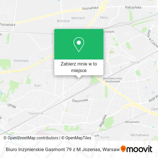Mapa Biuro Inzynierskie Gasmont 79 z M Jozenas