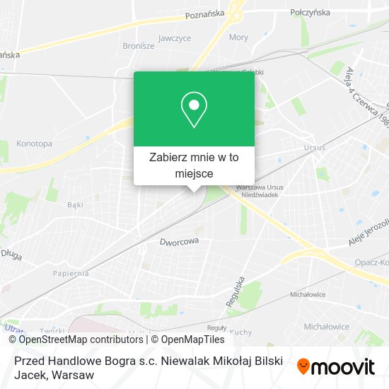 Mapa Przed Handlowe Bogra s.c. Niewalak Mikołaj Bilski Jacek