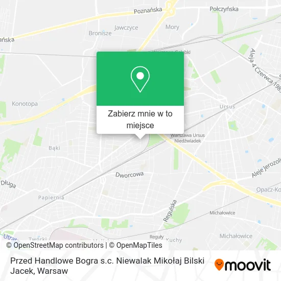 Mapa Przed Handlowe Bogra s.c. Niewalak Mikołaj Bilski Jacek