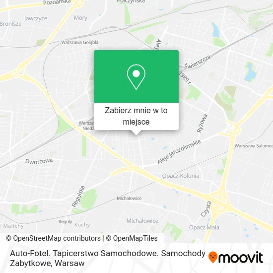 Mapa Auto-Fotel. Tapicerstwo Samochodowe. Samochody Zabytkowe