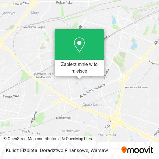 Mapa Kulisz Elżbieta. Doradztwo Finansowe