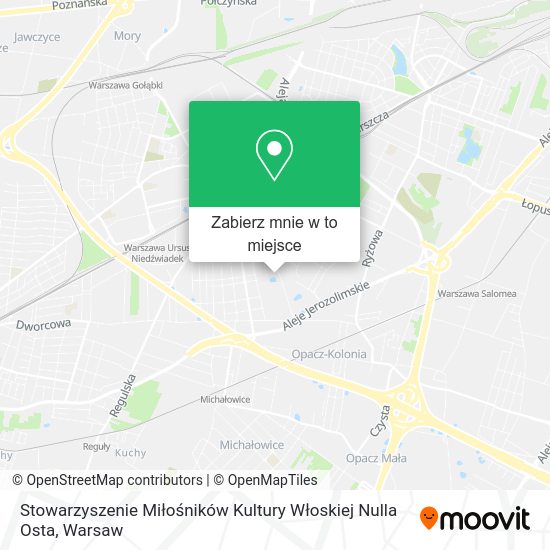 Mapa Stowarzyszenie Miłośników Kultury Włoskiej Nulla Osta