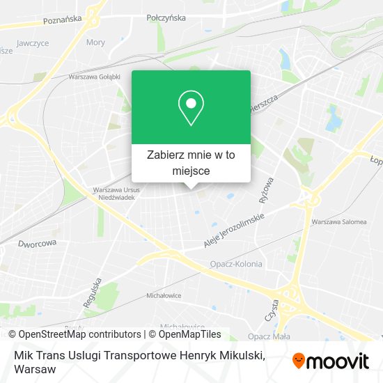 Mapa Mik Trans Uslugi Transportowe Henryk Mikulski