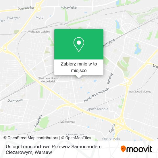 Mapa Uslugi Transportowe Przewoz Samochodem Ciezarowym