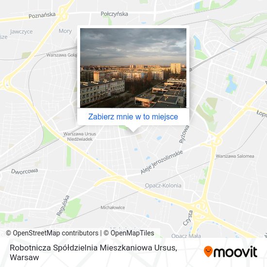 Mapa Robotnicza Spółdzielnia Mieszkaniowa Ursus