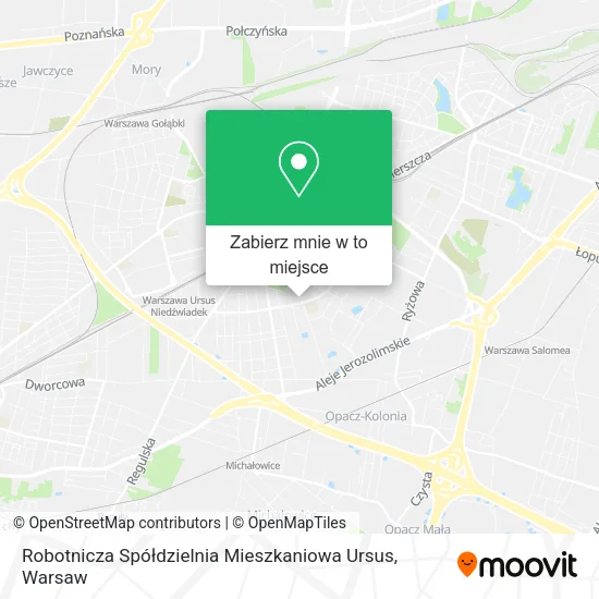 Mapa Robotnicza Spółdzielnia Mieszkaniowa Ursus